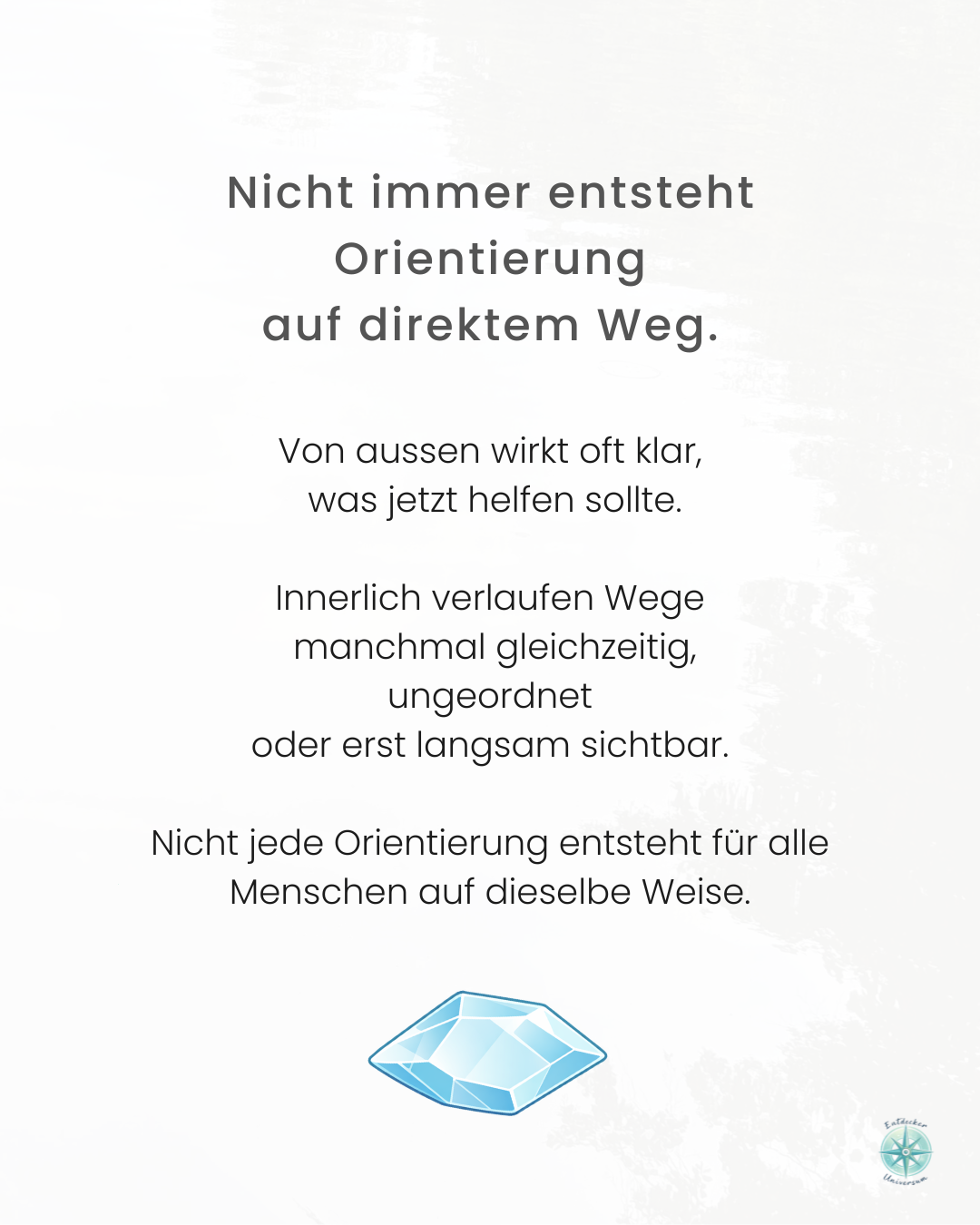 Wissenssplitter: Nicht immer entsteht Orientierung auf direktem Weg.